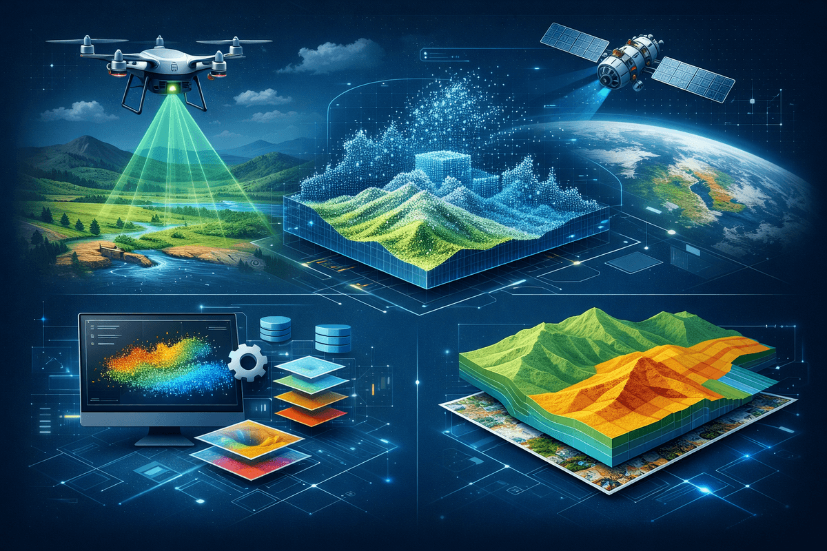 Engineering, Mapping & Geospatial solutions illustration