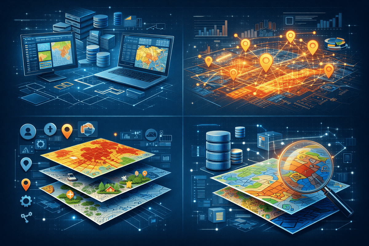 GIS Data Management & Spatial Analysis illustration