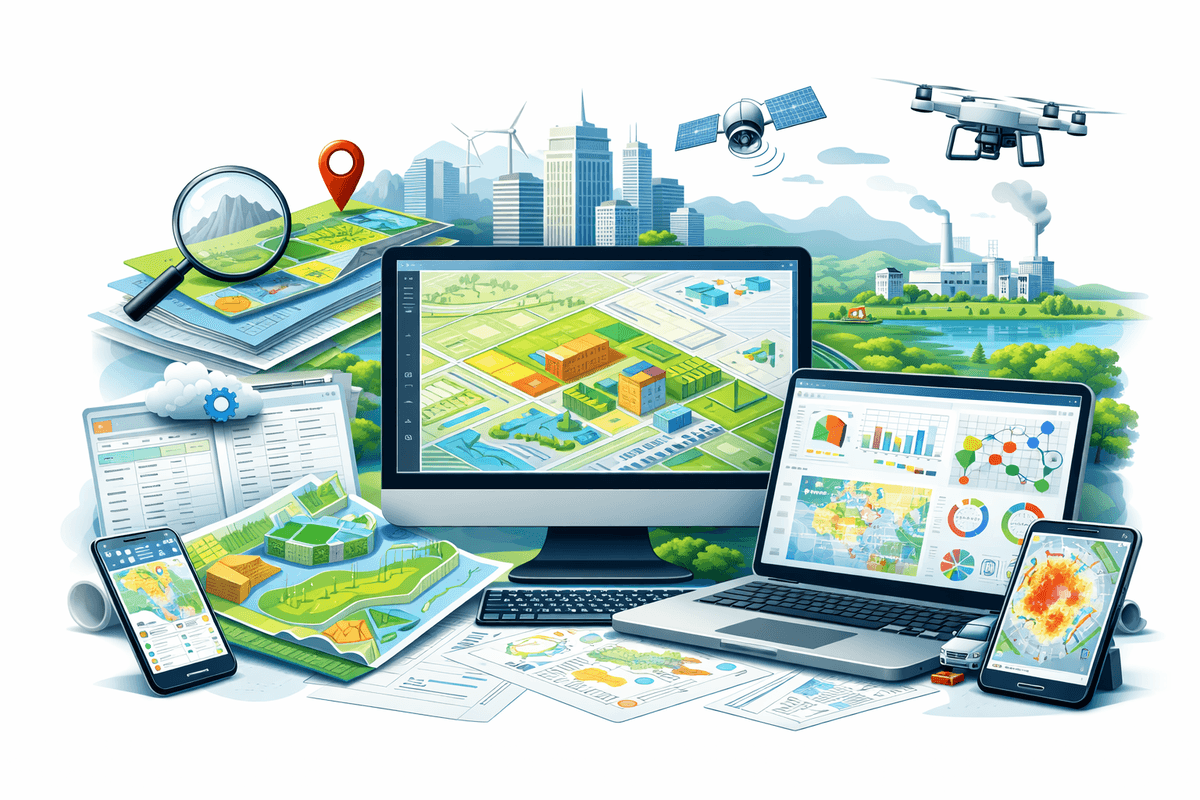 End-to-end GIS mapping solutions illustration