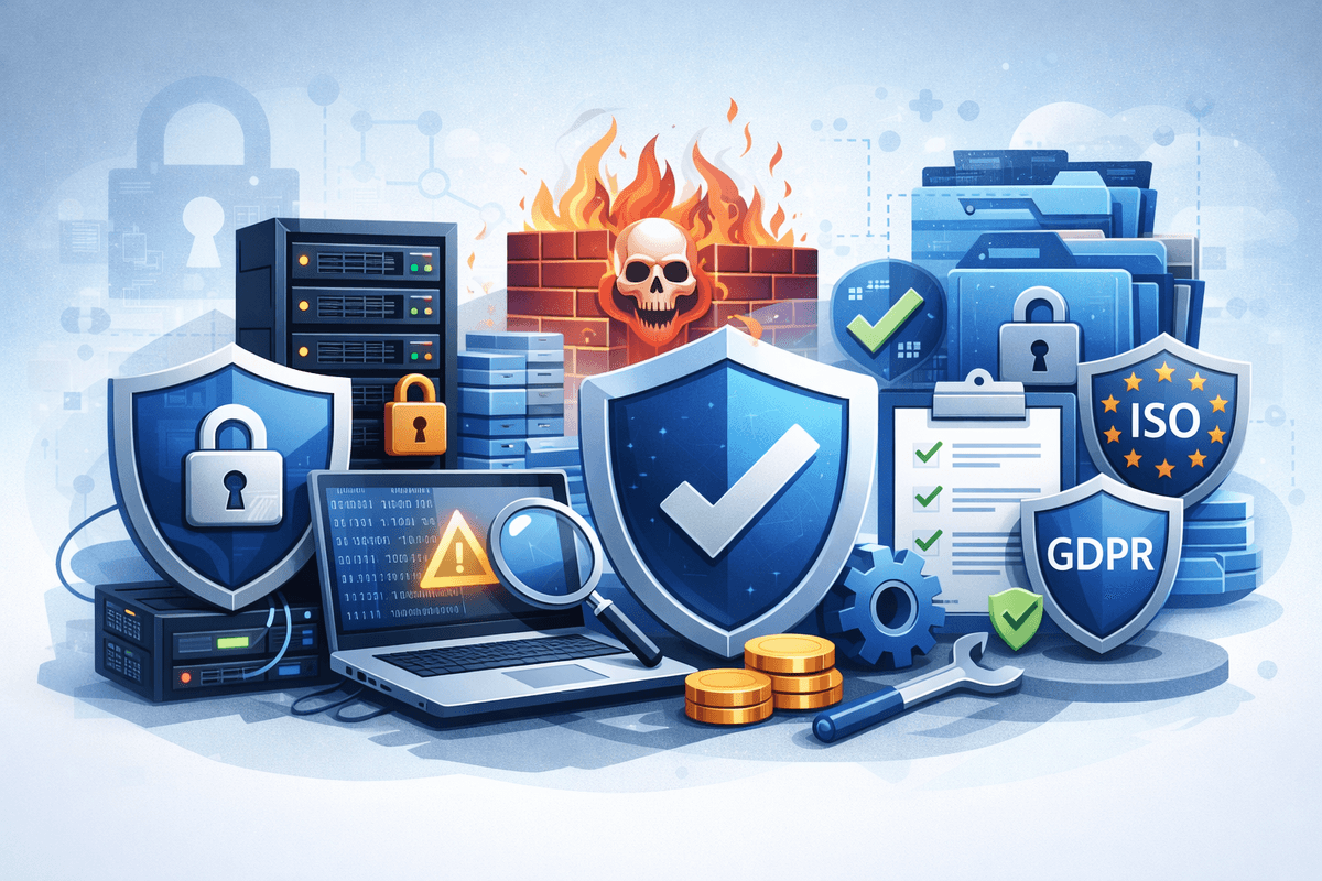 Cybersecurity & Risk Management illustration