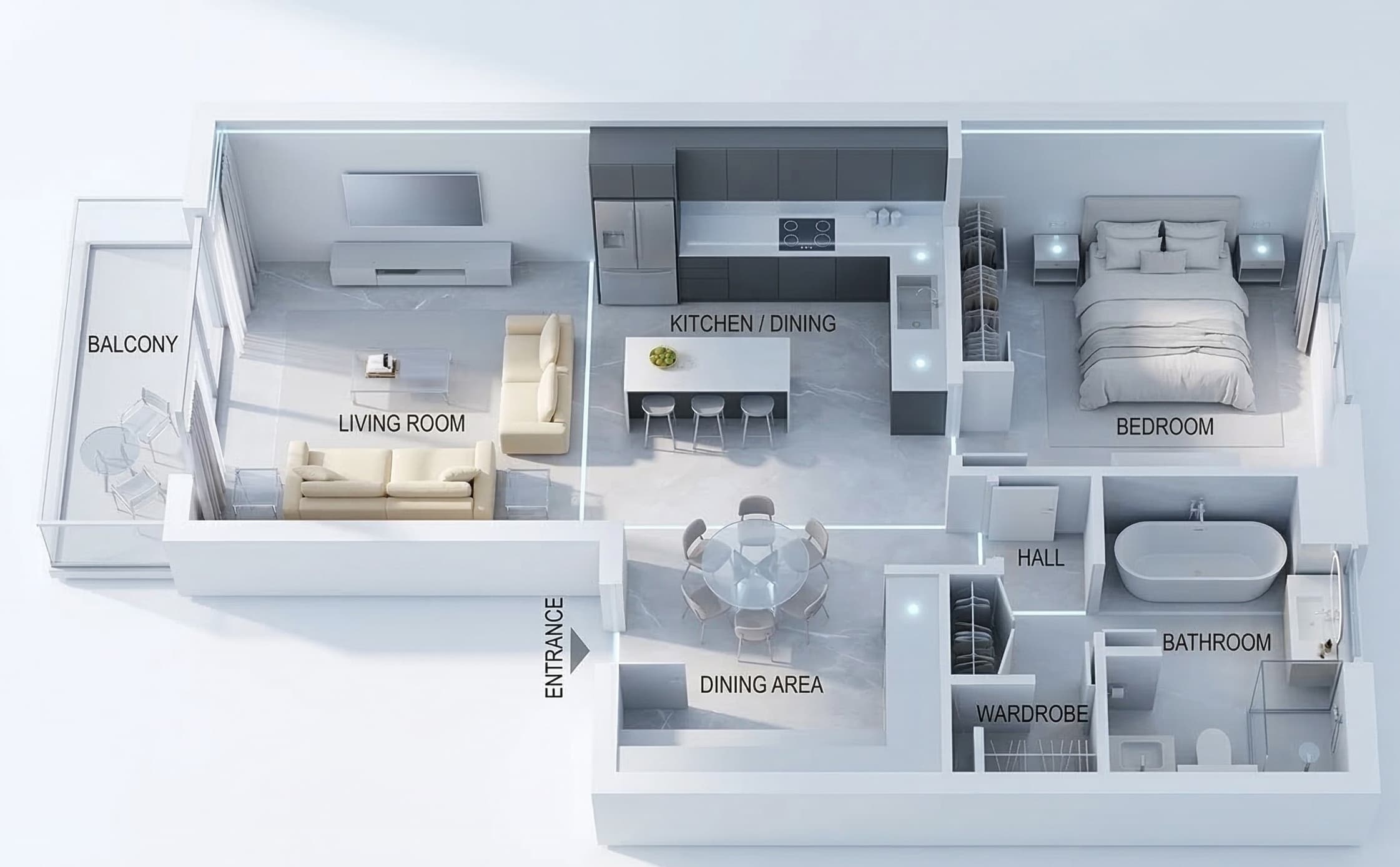 2D & 3D Floor Plan Visualization visualization 2