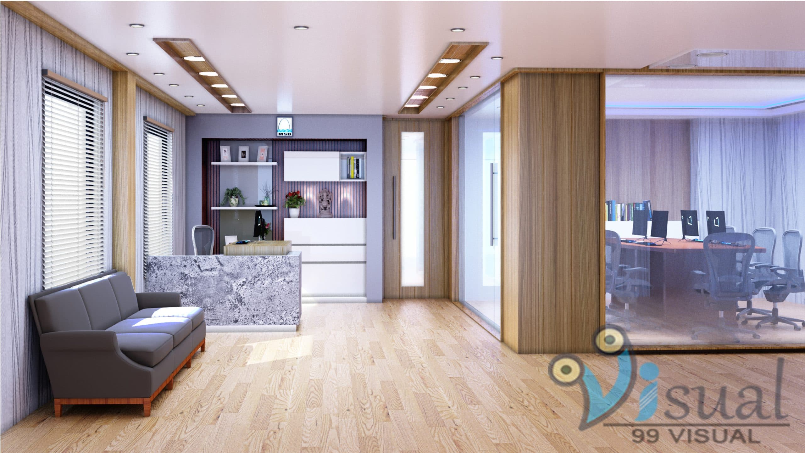 3D Interior Rendering visualization 1