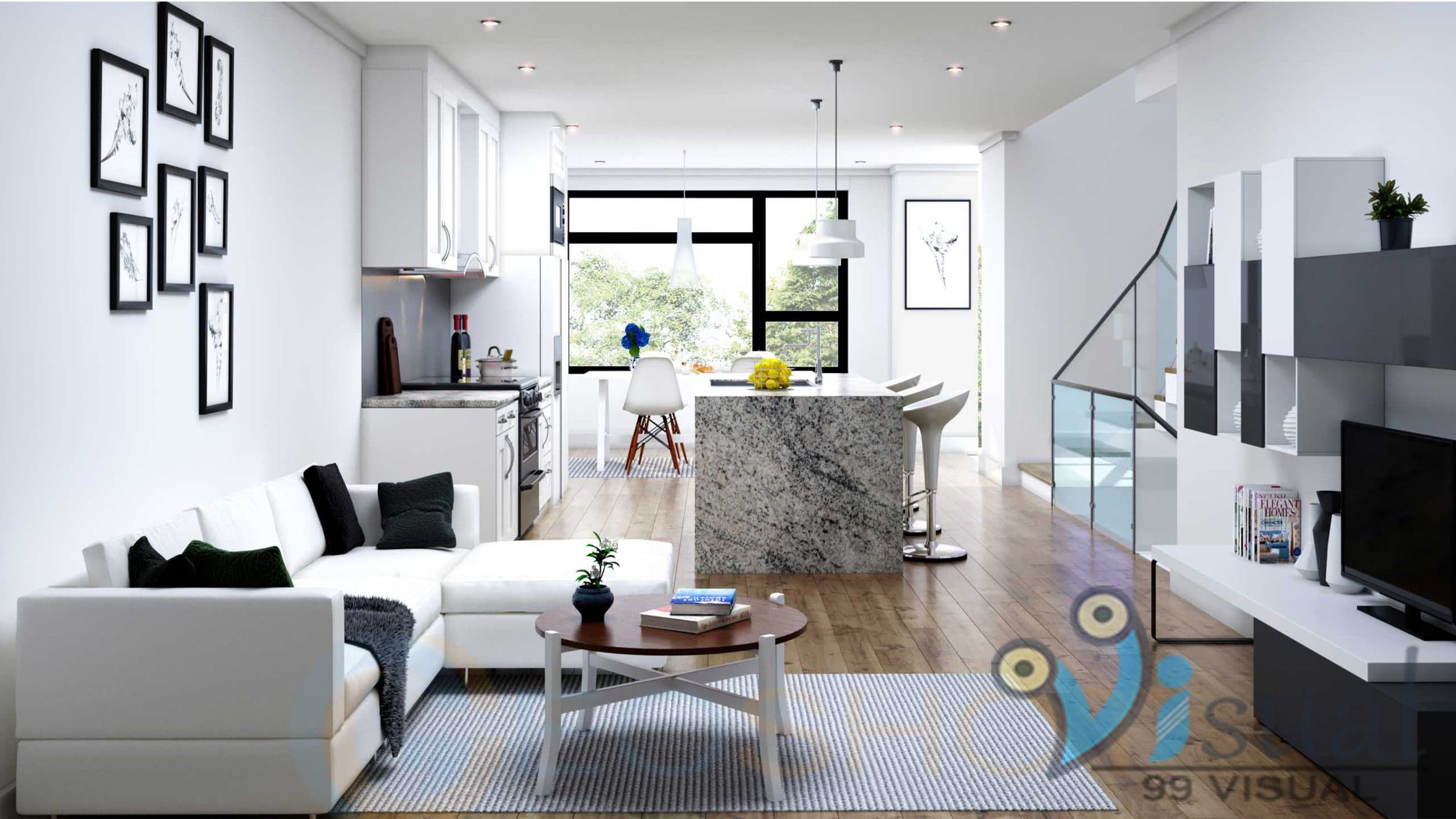 3D Interior Rendering visualization 3