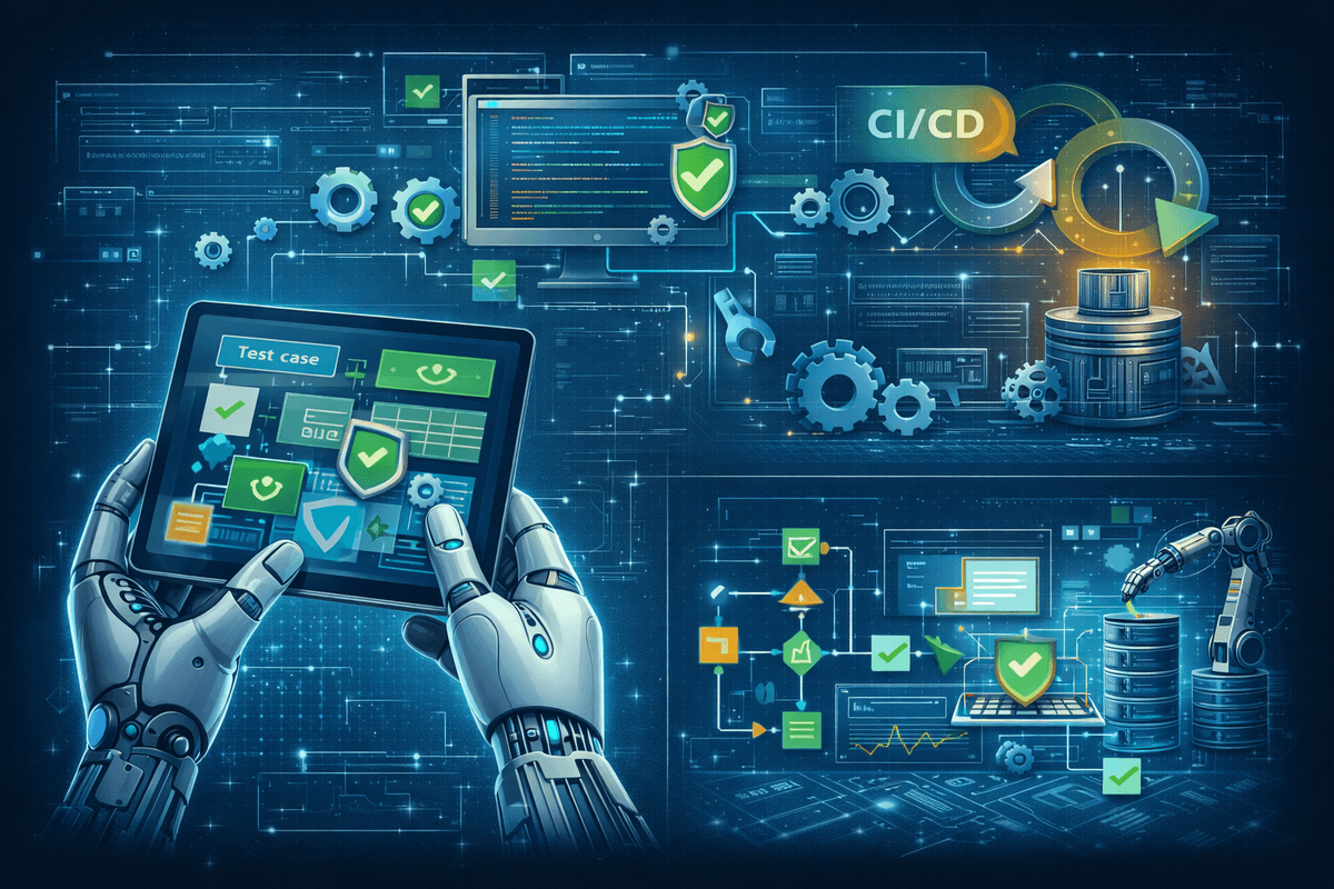 Agentic AI Automation Testing illustration
